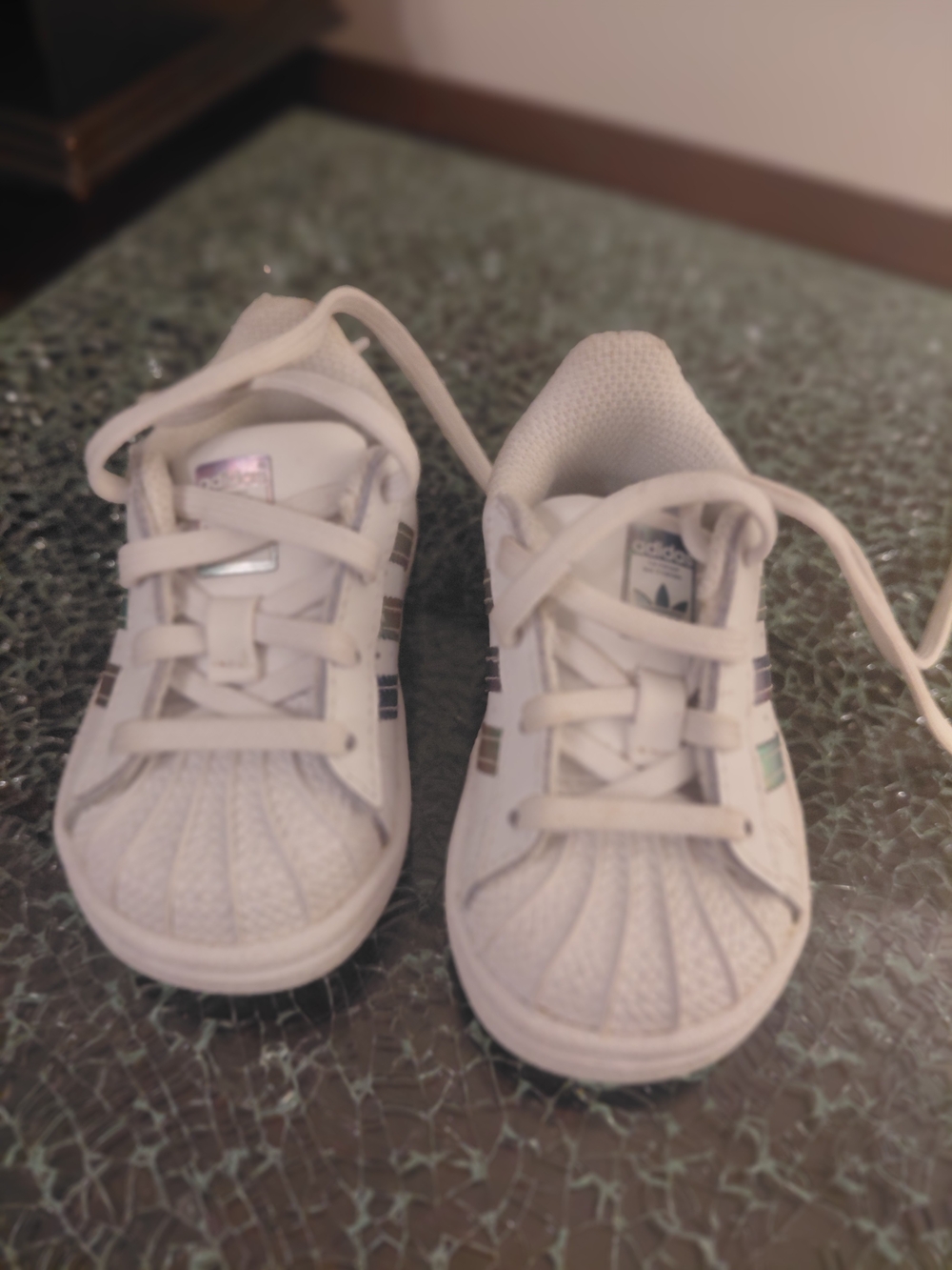 Adidas Kids' White Classic Shell-Toe Sneakers